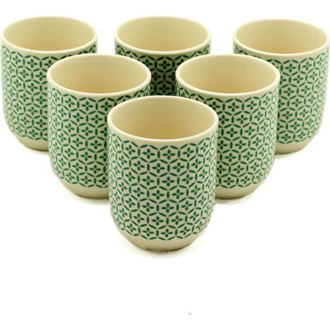 Tasses à Tisane - Mosaïque Verte- Vendu par 6 (1/2)
