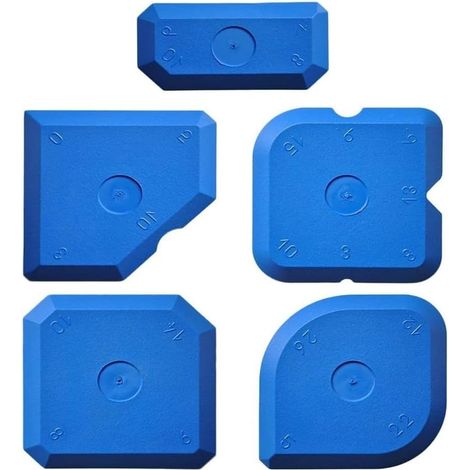 Lot de 5 pièces pour le lissage des joints, grattoirs pour joints en silicone et acrylique,Set de Grattoirs à Joints pour le Silicone Spatule à Lisser (1/5)