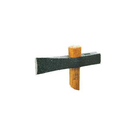 Têtu de maçon – 2,6 cm – Manche en frêne certifié PEFC – Tête creuse et panne horizontale “taillant en long” – Acier trempé haute résistance 52-58 HrC
