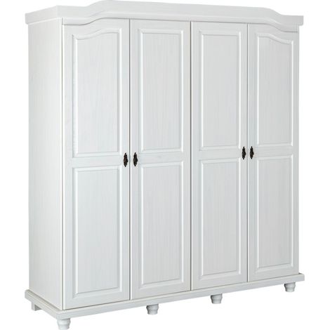 Insy Kleiderschrank mit 4 Türen Weiss. (1/5)