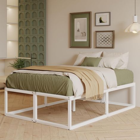 Bed Frame 180 x 200 cm with Metal Bed Base 46 cm High, Silent (1/5)
