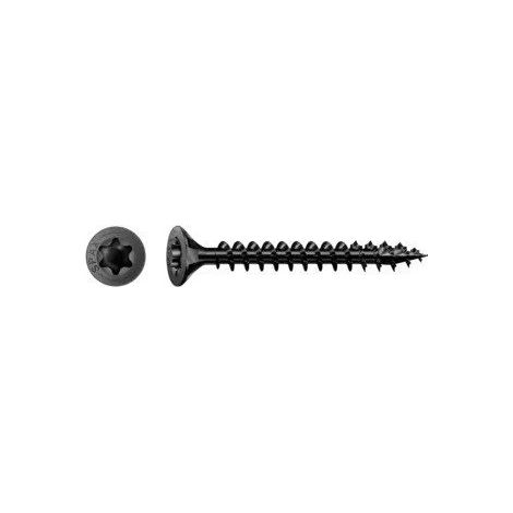 Vis autotaraudeuse tête cylindrique bombée large 4X8 TORX T20 Acier zingué noir-1000 pièces (1/3)