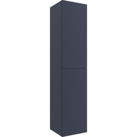 Meuble colonne de salle de bain 160X35cm Bleu nuit à suspendre - So matt (1/4)