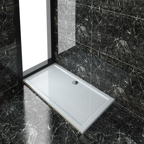 ELEGANT Tray for Shower Enclosure Cubicle + Waste Trap Rectangular 1500 x 800 x 40 mm (1/4)