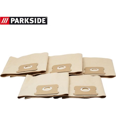 Papierfilterbeutel 5er Pack, Staubsaugerbeutel, passend für Parkside Nass-Trocken Sauger PNTSA 20-Li A1 - LIDL IAN 310656