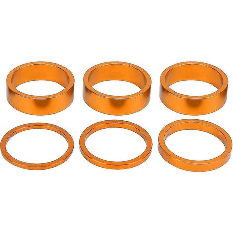 6 Stück Fahrrad-Steuersatz-Spacer aus Aluminiumlegierung für Mountainbikes – Gut-Gold (1/4)