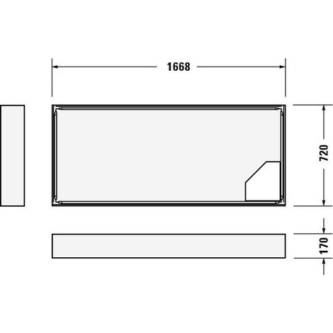 Supporto vasca Duravit D-CODE per 720100 1700x750mm