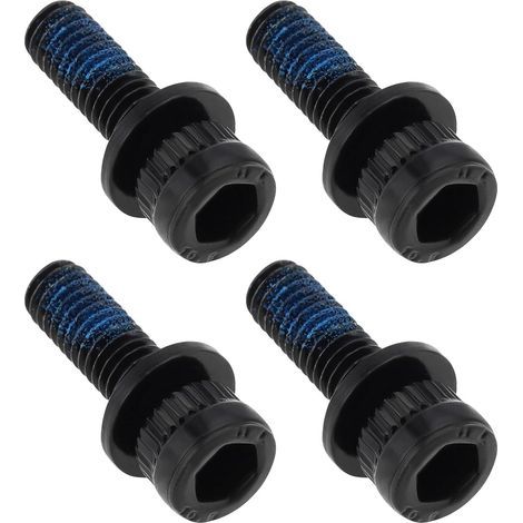 Pieces M6x18mm Mountain Bike Caliper Bolts, Hydraulic Disc Brake Caliper Adapter Bolts, Compatible with Shimano, Total Bike Length 25mm, Black (1/4)