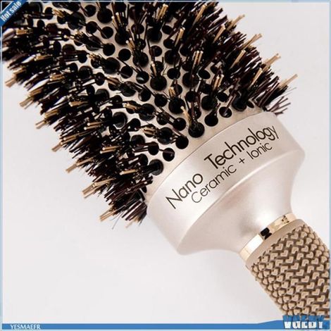 Ashata brosse ronde pour brushing Brosse ronde pour le séchage par soufflage, brosse à cheveux Nano beaute brosse Multicolore (1/5)