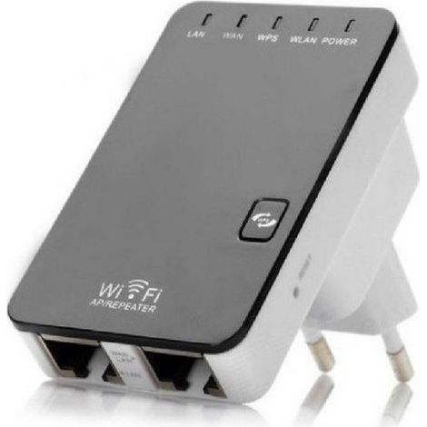 Trade Shop - Mini Router Inalambrico N Funcion Wps Punto De Acceso Y Repetidor Wifi 300 Mbps - (1/2)