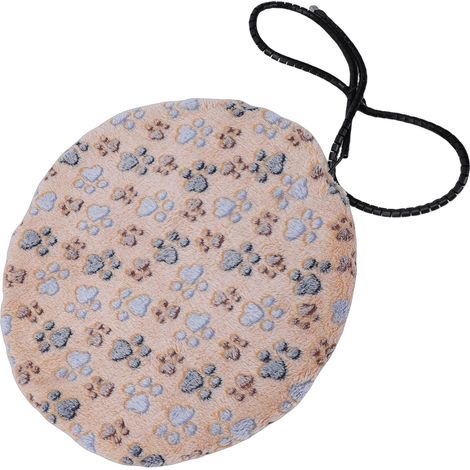 Coussin chauffant pour animaux de compagnie USB multifonctionnel double face en flanelle épaisse, grande taille, couverture chauffante pour chien et chat, couleur café clair (1/5)