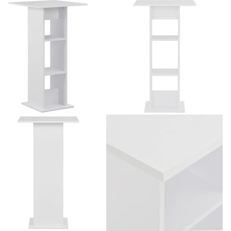 Table de bar Blanc 60x60x110 cm - Table De Bar - Table Haute - Table Blanche - Meuble Tendance - Mobilier Moderne - Home & Living (1/5)