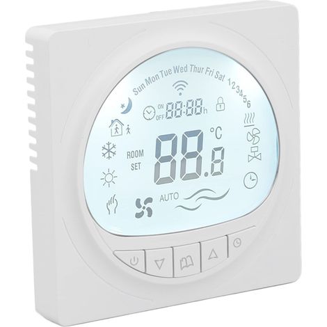 Termostato programmabile per riscaldamento a pavimento con ampio schermo LCD, regolatore di temperatura per impianti idraulici con comunicazione 485/220V, semplice e attraente. (1/5)