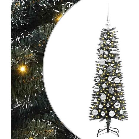 Sapin de Noël artificiel vert, 120 cm, en PVC, plastique et acier. (1/5)