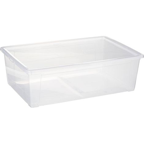 Five – Boîte de rangement en plastique transparent 30L – Dimensions 59 x 40 x 17 cm – Polypropylène – Empilable et facile à nettoyer - 5five
