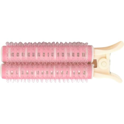 20 Pièces Pinces à Cheveux Volumisantes, Pinces à Cheveux Chaleur avec Rouleaux Souples, Outil de Coiffure Portable Auto-agrippant Chaleur pour les Racines de Frange des Femmes (PINK) (1/5)
