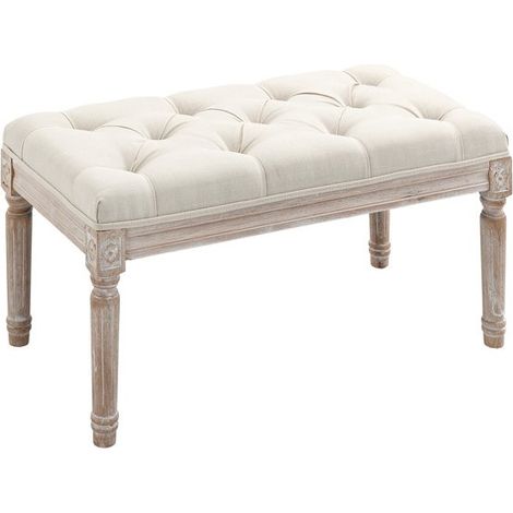 Tabouret repose-pieds ADRIANO beige (1/5)