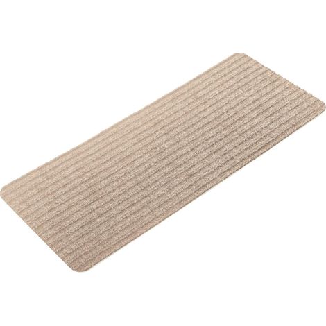Tapis d'Escalier Antidérapant, Lot de 15 Marchettes d'Escalier Autocollantes Intérieur, Moquette Escalier Réutilisable Découper pour Protéger Animaux, Seniors, Enfants (Beige, 76 x 20 cm) (1/5)