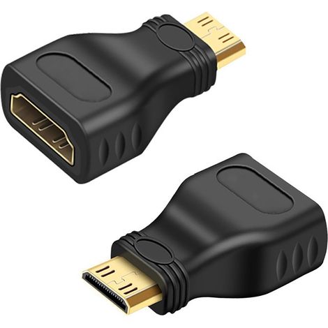 Adaptateur mini HDMI vers HDMI Ultra HD LogiLink 4K HDMI plaqué or (1/5)