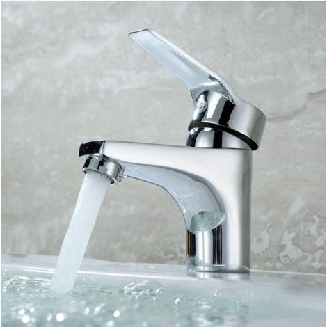 Robinet de lavabo monotrou chaud et froid meuble de salle de bain salle de bain évier de salle de bain comptoir lavabo évier robinet domestique (une pièce) (1/3)