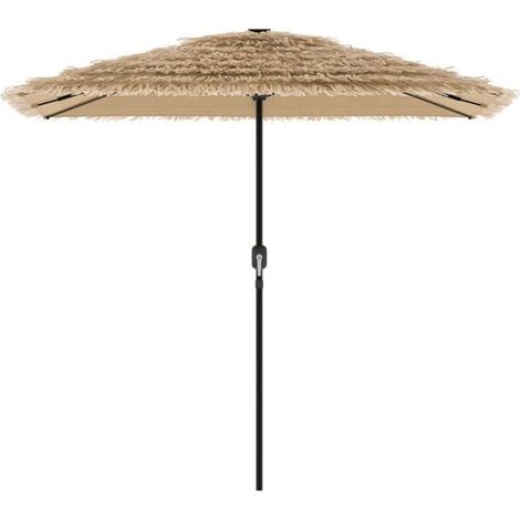 Parasol de jardin marron 248 x 248 x 248 cm avec LED – Protection solaire pour terrasse, balcon et extérieur, ombrage lumineux (1/5)