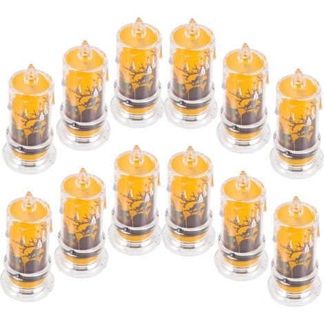 12pièces Bougie LED Décorative sans Flamme pour Halloween Ambience (1/5)