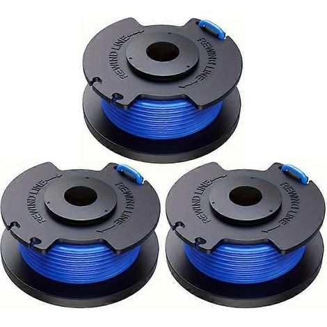 Lot de 3 bobines de fil de rechange compatibles avec les tondeuses à gazon Ryobi 18V/24V/40V, AC14RL3A (1/5)