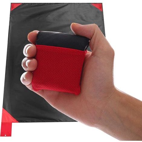 Mini couverture de pique nique de poche imperméable et résistante au sable,couverture de plage,camping,randonnée,voyage,pique nique,légère et pliable,assez petite pour tenir dans votre poche (1/5)