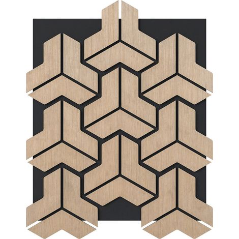 Lot de 4 panneaux acoustiques décoratifs 83 x 65 cm excellente absorption sonore ambiance naturelle en MDF bois naturel