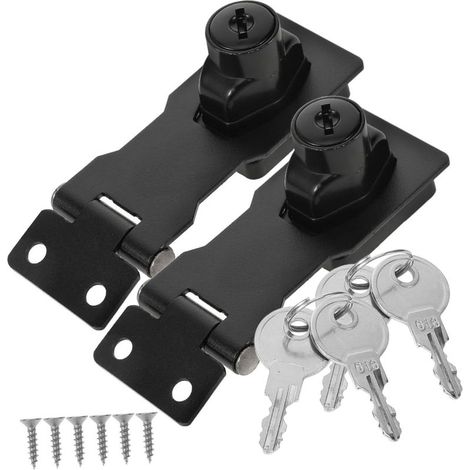 Verrou de porte d'armoire en 2 pièces, loquet sécurité robuste (1/5)