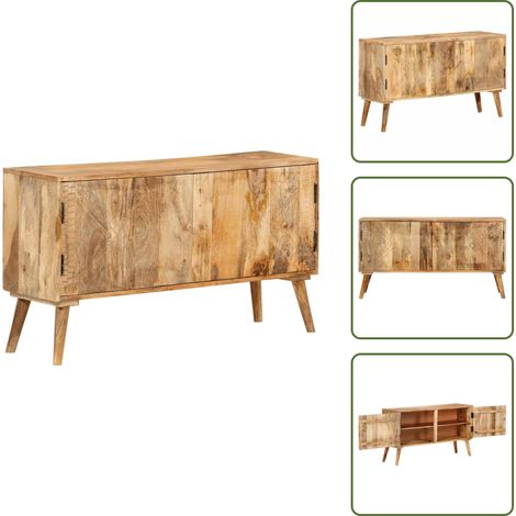 Buffet Bois de manguier massif 110x30x60 cm - Buffet - Meuble De Rangement - Armoire - Commode - Bois Massif (1/5)