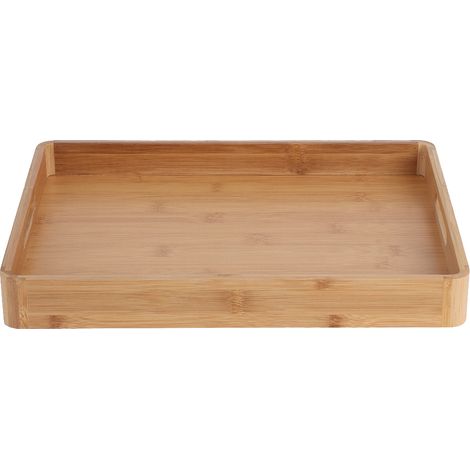 Plateau de service en bambou pour pain, gâteaux, pizzas, thé, fruits, vaisselle de table (1/5)