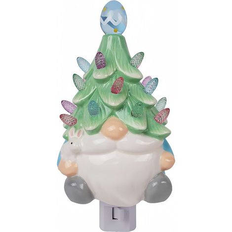 Veilleuse De Pâques - Figurine Lapin Ou Oeuf Avec Effet Flamme Vacillante - En Résine - Pour Chambre Couloir Escalier - 1 Pièce (1/5)