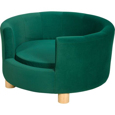 Cama sofá para perro y gato pequeño con cojín suave y patas de madera 65x64x37 cm (1/5)
