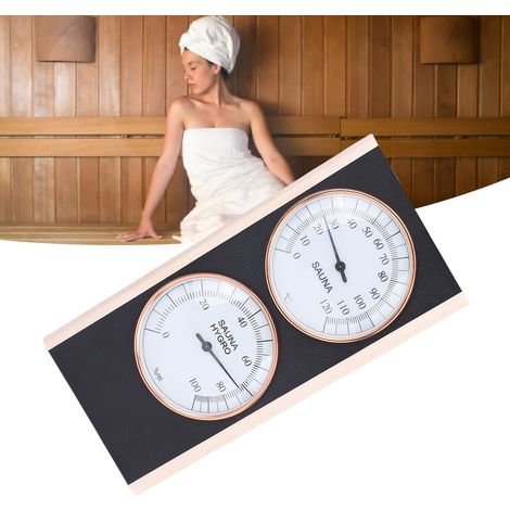 2-in-1 Badezimmer-Thermometer/Hygrometer aus Holz für Spa, Dusche und Bad (1/5)