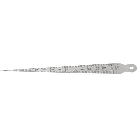 1 Stück Edelstahl-Keilschweißkegel, Lineal, Lochprüfwerkzeug 0-15 mm (1/5)