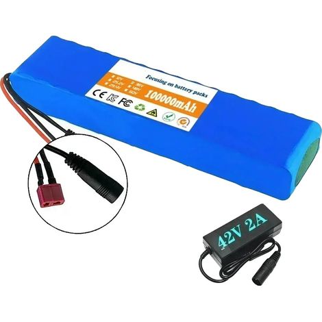 Batería de iones de litio, capacidad de 100 Ah, BMS integrado, conector de cargador DC en T (1/2)