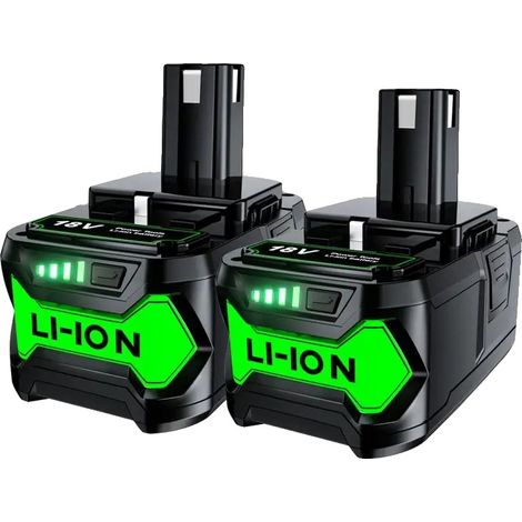 Batterie Lithium-Ion RYOBI 18V, Capacité 6000mAh, Large Compatibilité (1/2)