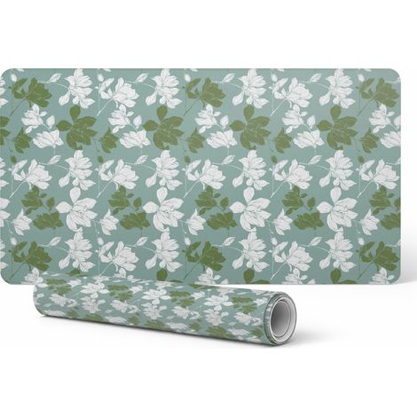 Mantel protector de mesa con estampado floral de hojas a la moda, 90x45 cm.