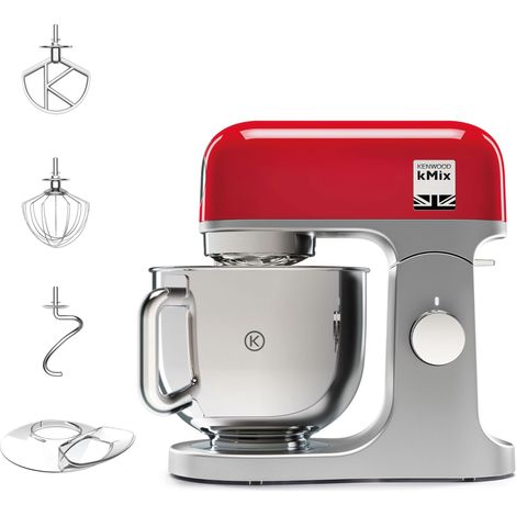 Robot Pâtissier 1000W Bol Inox 5L 6 Vitesses Rouge (1/5)
