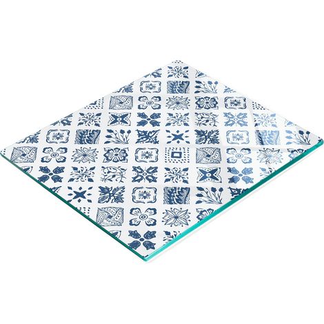 Tabla de cocina de vidrio templado con estampado floral decorativo 60x52 cm (1/5)