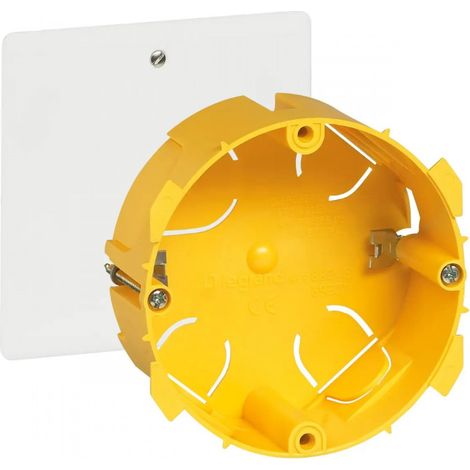 Boîte pour dérivation BATIBOX cloisons sèches D85mm couvercle 100 x 100mm - LEGRAND - 089371 (1/2)