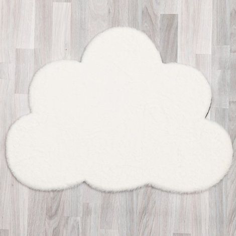 Tappeto per Interni a Forma di Nuvola 120x85cm Tappetino Bianco da Cameretta (1/5)