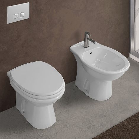 Set di sanitari serie Karla composto da wc bidet e copriwater (1/5)