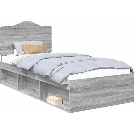 Maison Exclusive - Estructura de cama con cabecera Gris Sonoma 10