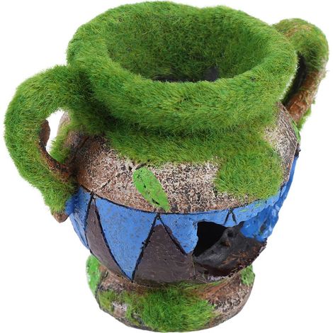 Vase en résine imitation cachette pour aquarium, ornement décoratif (1/5)