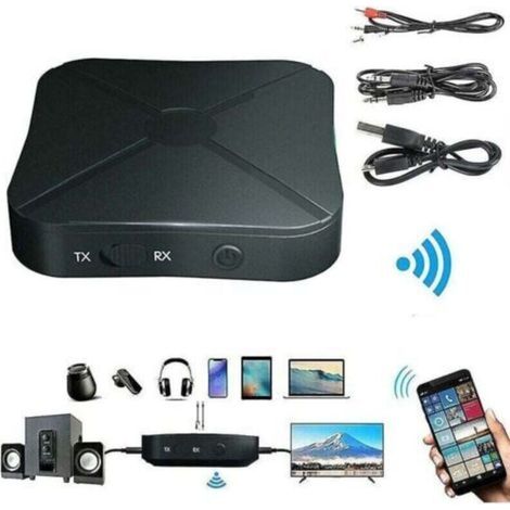 2 en 1 Bluetooth Transmetteur Récepteur Adaptateur Sans Fil Tv Stéréo Audio (1/5)