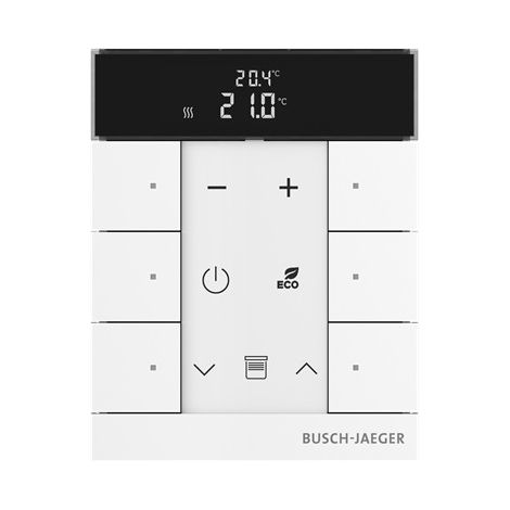 Busch-Jaeger Busch-Tenton®, RTR, 6 volte, bianco, con display, per Busch-free@home® (SBR-F-6.0.11-84), 2CKA006220A0888