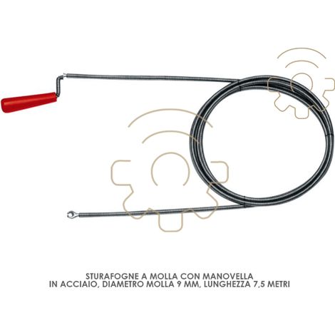 Poussoir A ressort Poussoir d&39A gout 7,5 mt Ressort de 5 mm avec manivelle Rothenberger