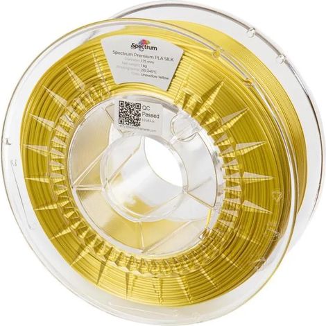 3D-Druckerfilament fila pla silk biologisch abbaubar 1kg gelb (1/3)